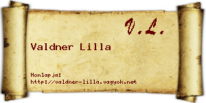 Valdner Lilla névjegykártya
